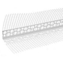 Plastmasas stūris PVC ar PVC sietu garums 3.0m